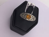 925 Sterling Citrine With Celtic Style R347