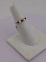 18KY Ruby+Pearl Ring R348