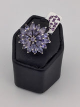 925 Sterling Tanzanite Flower R350