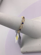 14KY Sapphire+Diamond Ring R356
