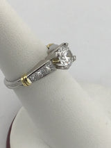 Platinum +18KY Diamond Ring R366