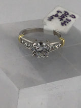 Platinum +18KY Diamond Ring R366