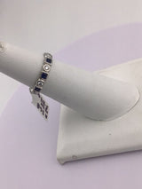 14KW Sapphire + Diamond Band R368