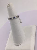 14KW Sapphire + Diamond Band R368