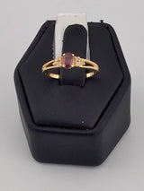 10KY Ruby + Diamond Ring R369