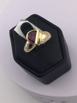 14KY Garnet + Diamond Ring R382