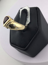 14KY Garnet + Diamond Ring R382