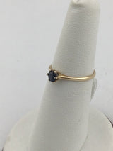 14KY Sapphire Solitare R393