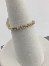 14KY Dainty Diamond Wedding Band R397