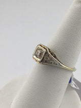 14KY Vintage Single Diamond Ring R423