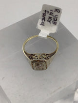 14KY Vintage Single Diamond Ring R423