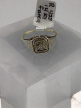 14KY Vintage Single Diamond Ring R423