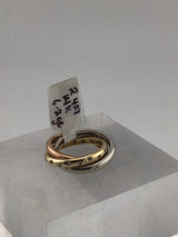 14K 3 Stack Rings With Diamonds R427