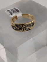14KY Fancy Diamond Wedding Band R436
