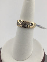 14KY Fancy Diamond Wedding Band R436