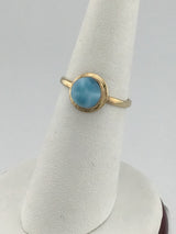 14KY Larimar Ring R440