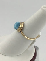 14KY Larimar Ring R440