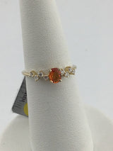 14KY Sapphire + Diamond Ring R442
