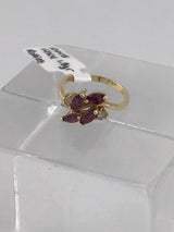14KY Ruby + Diamond Ring R445