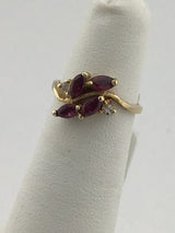 14KY Ruby + Diamond Ring R445