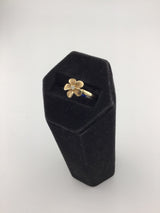 14KY Flower DIamond Ring R451
