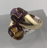 14KY Multi Stone Ring from India R460