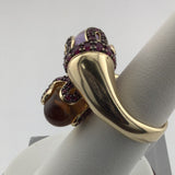 14KY Multi Stone Ring from India R460