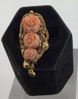 14KY Coral Rose Ring R470