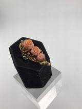 14KY Coral Rose Ring R470