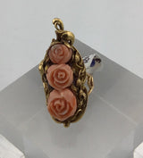 14KY Coral Rose Ring R470