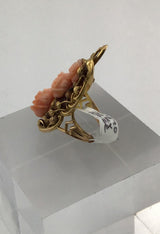 14KY Coral Rose Ring R470