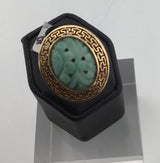 14KY Jade w/ Gold Halo R471
