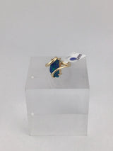 14KY Black Opal + Diamond Ring R472