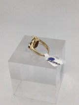 14KY Black Opal + Diamond Ring R472