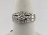 14KW Tripple Band Diamond Ring R478
