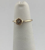14KY Dainty Flower Diamond Ring R481