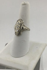 18KW Vintage Diamond Ring R494