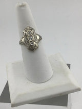 18KW Vintage Diamond Ring R494