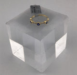 14KY Sapphire + Diamond Band R498